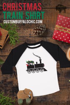 Santa Train Christmas Raglan shirtThis Polar Express inspired raglan is perfect for your little ones Christmas Eve Box or to pair with plaid PJ bottomsThis soft high quality Toddler Baseball Fine Jersey Raglan T-Shirt is made of 60% Combed Ringspun Cotton, 40% polyester vintage heathered jersey The white/black is made of 100% combed ringspun cotton jerseySize chart in listing photos and listed below:INFANT SIZE CHARTnewborn | AGE 0-3M| HEIGHT 18-21" | 5-9 LBS6M | AGE 3-6M | HEIGHT 22-24" | 10-16 Train Christmas, Boys Christmas Shirt, Football Baby Shower, Toddler Size Chart, Pj Bottoms, Christmas Train, Raglan Shirt, Polar Express, Chic Christmas