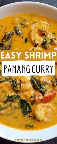 Easy Shrimp Panang Curry Shrimp Panang Curry Recipe, Panang Curry Shrimp, Easy Thai Recipes