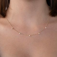 "New dainty Ball Chain Choker Necklace with CZ. A perfect gift for special occasions, or for yourself. ★1 YEAR WARRANTY★ Our products are plated with a thick layer of 14k solid gold on sterling silver (925K), made with a special technique called \"vermeil\". All our jewelries are guaranteed for one year against tarnishing and deterioration. Provided that they are protected from water, soap and chemicals, they can be used for many years with their first day appearance. Our products are the best a Gold Chain Designs For Women Latest, 14k Gold Choker Necklace, Gold Key Necklace, Choker Necklace Designs, Pretty Jewelry Necklaces, Dainty Choker, Lock Necklace, Ball Chain Necklace, Dainty Gold Necklace