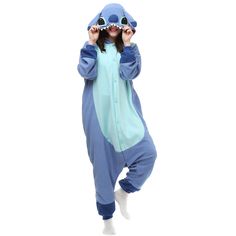 PRICES MAY VARY. Soft and comfortable. high quality. it keeps warm in autumn and winter and a better choice for carnival costume. The Animal Stitch Onesie is comfortable and suitable for both men and women, can be worn at home, staying in the couch and enjoying leisure with the family. Occasion: Halloween, Christmas, Children’s Party, Carnival, Costume, Ball Mask, Birthday Game. Many animal style, very friendly, The animal suit has a sweet face, makes your dreams become reality costume! Please c Adult Onesie Costume, Pyjamas Onesie, Stitch Costume, Adult Onesie Pajamas, Best Couples Costumes, Pajama Costume, Onesie Costumes, Cute Onesies, Animal Onesie