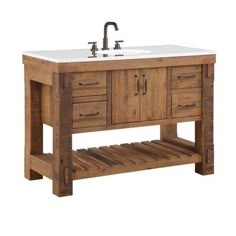 a bathroom vanity with two drawers and a sink