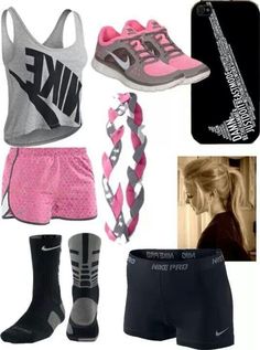 Nike♥ Sporty Outfits Nike, Nike Clothes, Cute Sporty Outfits, Exercise Clothes, Sports Clothes, Athletic Clothes, Workout Outfits