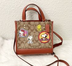 The Peanuts, Snoopy Love, Signature Canvas, Our Legacy, Coach Accessories, Hanging Bag, Square Bag, Womens Tote, Handbag Backpack