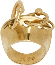 Find JEAN PAUL GAULTIER Gold Multiple Loops Ring on Editorialist. Band ring in gold-tone brass. O-rings at face. Supplier color: Gold Signant Ring, Vintage Assemblage Jewelry, Mixed Metal Rings, Robert Lee Morris, Vintage Assemblage, Vintage Goth, Piercing Ring, Assemblage Jewelry, Inspirational Jewelry