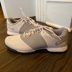 Nike Women’s Lunarlon Golf Shoes - Never Worn! Size 9.5 White Low-top Golf Shoes With Laces, White Low-top Golf Shoes, White Slip-on Golf Shoes With Cushioned Footbed, White Cushioned Slip-on Golf Shoes, White Golf Shoes With Cushioned Footbed And Round Toe, White Golf Shoes With Cushioned Footbed, White Round Toe Golf Shoes With Laces, White Synthetic Golf Shoes With Perforated Toe Box, Lace-up Synthetic Golf Shoes With Perforated Toe Box