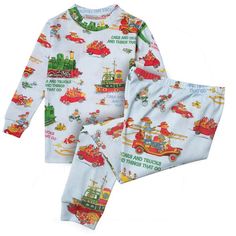 Cars & Trucks & Things That Go Pajamas | 12 Reviews | 5 Stars | Signals | HZ8082 Planes Trains Automobiles, Richard Scarry, Things That Go, Buy Books, Cozy Loungewear, Matching Family Pajamas, Retro Tv, Cars And Trucks, Books To Buy