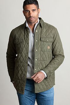 The quilted brushed cotton blend shell is coated to keep you warm and dry, while the soft cotton lining helps retain body heat. Free shipping + returns. Mens Jackets Fall, Mens Wool Coats, Structured Jacket, Winter Fashion Boots, Best Dressed Man, Mens Essentials, Stylish Mens Outfits, Men Winter, Gentleman Style