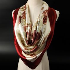 Luxury Satin Scarves Elegant Red Headscarf One Size, Elegant Red One-size Scarves, Front Row, Style Icons, That Look, Satin