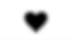 a black heart shaped object on a white background