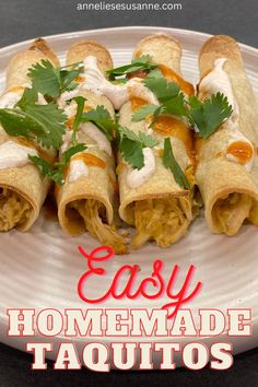 Easy Homemade Taquitos with Chicken, Cilantro and Salsa Easy Taquitos, Homemade Chicken Taquitos, Homemade Taquitos, Taquitos Recipe, Chicken Taquitos, Budget Meal Planning, Healthy Recipes On A Budget, Budget Friendly Recipes