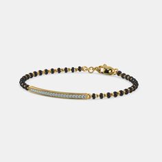 Related image Nazariya Bracelet, Black Beads Mangalsutra Design, Gold Jewelry Simple Necklace, Gold Mangalsutra, Mangalsutra Designs