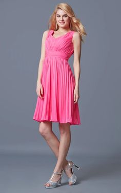 Shop Stunning Sleeveless Pleated Knee Length Chiffon Dress Online. Dorris Wedding offers tons of high quality collections at affordable prices. Free shipping Now! Sleeveless Pink Chiffon Bridesmaid Dress, Pink Sleeveless Chiffon Bridesmaid Dress, Summer V-neck Chiffon Dress With Pleated Bodice, Summer Bridesmaid Dress With Ruched Bodice In Chiffon, Summer Chiffon Bridesmaid Dress With Ruched Bodice, Spring Chiffon A-line Bridesmaid Dress, Pink A-line Chiffon Bridesmaid Dress, Sleeveless Chiffon Beach Dress, Pink Knee-length Chiffon Dress