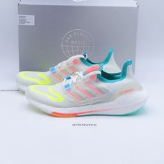 Bright Running Shoes, Colorful Running Shoes, Cute Running Shoes, School Wishlist, Ultraboost 22, Track Shoes, Adidas Shoes Women, Adidas Ultraboost, Size 10 Women