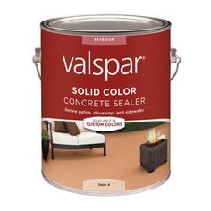 a can of valpspar solid color concrete sealer