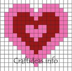 a cross stitch pattern with a heart in the middle