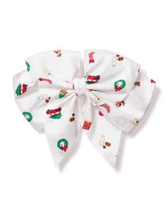 Our festive girls' hair bows add the same panache as our pajamas, yet in a fun-sized package! The perfect stocking stuffer or holiday gift to ornament the sweet noggin of your favorite holiday angel. Measurements: Large bow: 6.5" length x 6" width Medium bow: 4" length x 3" width Baby bow : 3.5" length x 2.5" width Small bow 2 pack: 3" length x 2.5" width Winter Nostalgia, Holiday Angel, Baby Bow, Fun Sized, Making Hair Bows, Perfect Stocking Stuffers, Small Bows, Large Bow, Girl Hair Bows