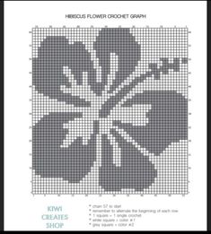 a cross stitch pattern with an image of a flower on the front and back side