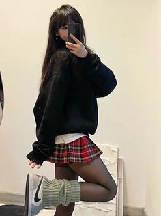 Classic Plaid Pleated Mini Skort – Two Moody Ankle Length Dress, Japanese Outfits, Crop Top Sweater, Skirt Outfit, Really Cute Outfits, Knee Length Dresses, Outerwear Coats, Cardigan Coat, Cardigan Jacket