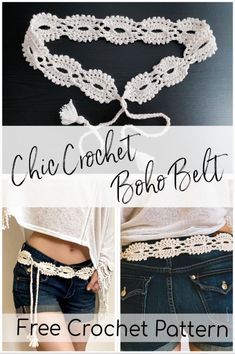 the crochet boho belt is made with free crochet pattern and instructions