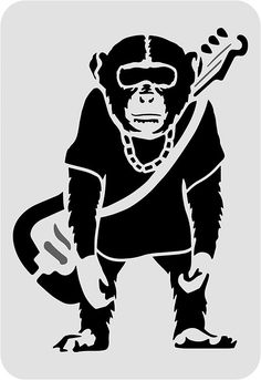 a monkey with a baseball bat in its hand