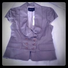 Nwt Short Sleeve Button-Up In Gravel. Size Xs. Short Sleeve Button Up, Button Up, Jackets & Coats, Jackets For Women, Grey, Women Shopping, Clothes, Color