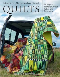 #ad Modern Nature-Inspired Quilts: Make 25 Beautiful Projects - No Rulers or... Backpack Pattern Sewing, Backpack Sewing, Quilt Modernen, Graphic Motif, Tree Quilt, Contemporary Quilts, Quilted Totes, Free Quilting, Pdf Sewing Patterns