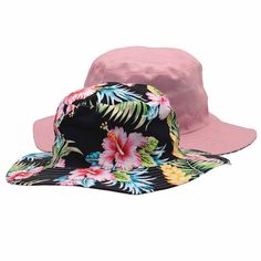 Junior Reversible Wide Brim Cotton Boonie Hat - Karen Keith Hats Casual Reversible Bucket Sun Hat, Reversible One Size Fits Most Bucket Hat, Adjustable Reversible 5-panel Bucket Hat, Reversible Short Brim Bucket Hat For Vacation, Reversible Cotton Sun Hat For Vacation, Pink Reversible Bucket Hat With Curved Brim, Adjustable Reversible Bucket Hat With Short Brim, Reversible Bucket Hat With Short Brim, Reversible Wide Brim Bucket Hat One Size