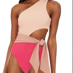 The Perfect Summer One Piece! I Love The Monochromatic Pink Look Of This Swimsuit! Nwt Perfect Condition Pink Swimwear With Upf 50+ Stretch, Pink Low-cut Poolside Swimwear, Sporty Pink Moisture-wicking Swimwear, Pink 4-way Stretch Swimwear For Beach, Pink 4-way Stretch Sporty Swimwear, Beach Riot, Woman Beach, Perfect Summer, Womens Swim