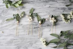 Eucalyptus Hair pin greenery Bridal hair vine boho green | Etsy Bridal Floral Hair, Flower Garland Hair, Flower Girl Tiara, Floral Hair Piece, Floral Hair Vine, Flower Crown Bride, Bridal Floral Crown, Bridal Hair Pins Pearl, Flower Crown Bridesmaid