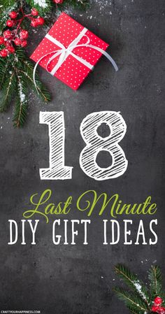 Need some last minute Christmas gift ideas you can quickly make yourself? We've got eighteen of them for you! Homemade gifts can be the most meaningful. Last Minute Christmas Gifts Diy, Gift Ideas Last Minute, Last Minute Christmas Gift Ideas, Diy Christmas Gift Ideas, Pinterest Christmas, Thrifty Thursday, Last Minute Christmas Gifts, Easy Christmas Gifts, Diy Gift Ideas