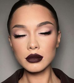 Autumn Makeup, Weekend Night, Maquillage On Fleek, 20 Makeup, Mekap Mata, Great Makeup, Dark Lipstick, Smink Inspiration, Makijaż Smokey Eye