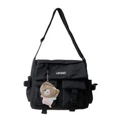 PRICES MAY VARY. 🌎 Material: The cute messenger bag made of high-quality nylon material, smooth and wear-resistant surface, soft and comfortable to the touch, high-quality smooth zipper, easy to open or close, high-quality stitching for long-lasting durability. 🌎 Size: This kawaii crossbody bag size is 31*10*26cm/12.20*3.94*10.24in, medium size, with enough storage space, easy to carry ipad, mobile phone, wallet, cosmetics, books and other items. 🌎 Structure: The messenger bag aesthetic consi Messenger Bag Aesthetic, Cute Messenger Bag, Cute Messenger Bags, Purse Aesthetic, Girls Messenger Bag, Casual Crossbody Bag, Bag Aesthetic, Student Bag, The Messenger