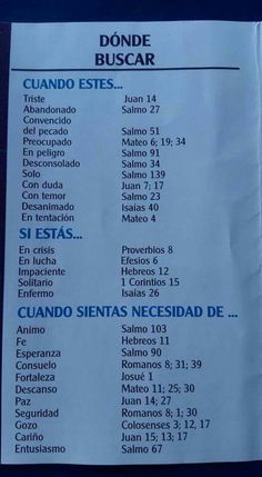 a menu with spanish words and numbers on it