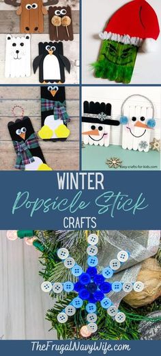 winter popsicle stick crafts for kids to make