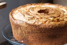 a close up of a cake on a plate