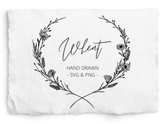 a white napkin with the words, what hand drawn svg and png