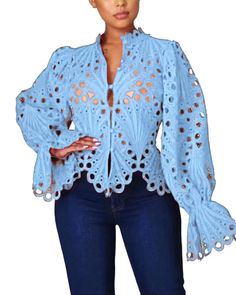 PRICES MAY VARY. Material: 60% Polyester, 20% cotton, this cutes tops is made of lace, a trendy going out tops for women, also a sexy tops for women, white button down shirt women, sexy ruffled top, women black tops and blouses plus size, women white long sleeve shirts blouse, cute tops for women, bell sleeve tops for women, lace tops for women, spring tops womens 2024, a good choice for date night outfit for women! Design: This white blouse for women is featured with flare long sleeve/bell slee Lace Summer Tops, Women Fall Tops, Vacation 2024, Flare Shirt, Porch Decorations, 2025 Fashion, Womens Tops Dressy, Trendy Tops For Women, Women Design