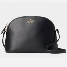 Kate Spade New York Kali Small Dome Crossbody ~ Smooth Black Leather Shoulder Handbag ~ Purse New! With Tags Retail Price - $239 Kate Spade Original Factory Packaging Included! *Sold Out / Discontinued Color Color ~ Black (001) Measurements ~ 5.7"H X 7.9" W X 3.0" D Strap Drop: 22" (Buckled At Center Hole) Soft Smooth Leather & Trim Interior: 1 Zipper Pocket Ksny Foil Embossed Logo Two Way Spade Flower Jacquard Lining Top Zip Closure Adjustable Strap Style No. ~ Wlr00292 Great Size Leather Cross Small Crossbody Purse Kate Spade New York, Kate Spade Travel Clutch Bag, Kate Spade Clutch For Travel, Elegant Kate Spade Pouch Shoulder Bag, Kate Spade Evening Bag With Adjustable Strap, Kate Spade Formal Pouch Shoulder Bag, Formal Kate Spade Pouch Shoulder Bag, Kate Spade Black Evening Bag, Chic Kate Spade Clutch Bag