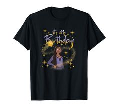 PRICES MAY VARY. Officially Licensed Disney Wish Apparel for Women - Men - Girls - Boys - Toddler ; Wish T-Shirts; Fantasy T-Shirts; Asha T-Shirts; Star T-Shirts; Magical T-Shirts; Celestial T-Shirts; Disney Princess T-Shirts; Birthday Kid T-Shirts; Birthday T-Shirts; 23DSWS00078A-001 Lightweight, Classic fit, Double-needle sleeve and bottom hem Christmas Disney Princess, Cosmic Birthday, Star Portrait, Birthday King, Disney Wish, Birthday T Shirts, Star Magic, It's My Birthday, Disney Birthday