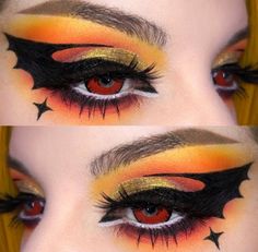 These bat eyes are perfection ! 🦇✨
📸 Sapplesauce666 Maquillage Goth, Goth Eye Makeup, Makeup Drawing, Cute Eye Makeup, Halloween Eye Makeup, Graphic Makeup, Halloween Makeup Inspiration, Swag Makeup, Emo Makeup