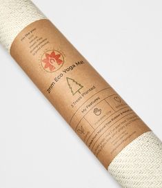 Image shows a white yoga mat sitting against a white background. 2mm Biodegradable Yoga Mat ~ Eco Natural - Nor–Folk Anusara Yoga, Jivamukti Yoga, Post Yoga, Natural Tree, Bikram Yoga, Iyengar Yoga