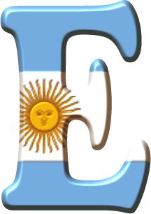 the letter g is for argentina with an image of a sun in it's center