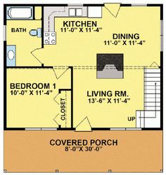 the floor plan for this small house