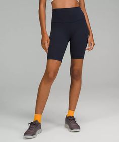 Wunder Train High-Rise Short 8" | Women's Shorts | lululemon Lululemon Fitted Activewear With Built-in Shorts, Compression Athleisure Activewear With Anti-odor Technology, Compression Athleisure Activewear With Anti-odor, Compressive Anti-odor Running Activewear, Compressive Anti-odor Activewear For Running, Compression Anti-odor Athleisure Activewear, Lululemon Activewear With Built-in Shorts For Light Exercise, Fitted Lululemon Activewear With Built-in Shorts, Versatile Lululemon Activewear With Go-dry