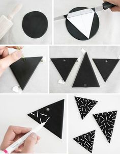 how to make paper triangles with scissors and glue