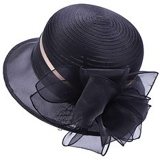 PRICES MAY VARY. Excellent Material Church Hats--- High quality organza and Polyester and Satin. Super lightweight material will not make you feel heavy. SIZE:hat circumference about 22-23", hat depth about 3.9", hat brim 3",hat height 5".Inside drawstring can adjustable to size-fit to your head Elegant DOUBLE lAYER DESIGN:organza and gauze, translucent,Suitable for spring, summer ,autumn.Decorate with an outstanding blooming organdy flower, adds the elegant of the whole hat OCCASIONS:great for Feminine Wedding, Nurses Day, Church Hats, Wedding Hats, Derby Hats, Layers Design, Sun Hat, Wide Brimmed, Bridal Accessories