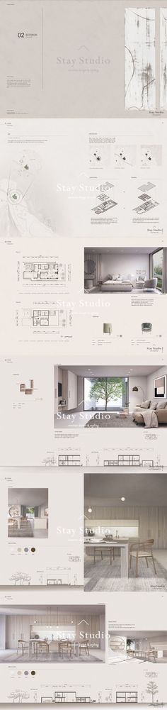 an image of architectural drawings showing the interior and exterior areas of a building with multiple sections