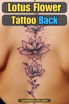 Lotus Flower Tattoo Back Lotus Flower Tattoo Back Shoulder, Lotus Flower Back Tattoo For Women, Lotus Flower Tattoo Back, Flower Back Tattoos, Purple Lotus Tattoo, Evolution Tattoo