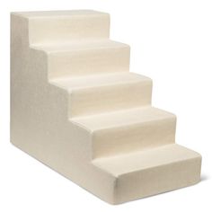 a set of white stairs on a white background