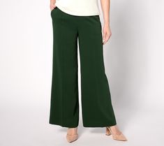 These impeccably tailored trousers channel old-school Hollywood glam -- and (surprise!) they feature an adjustable waist. Timeless and chic for business, entertaining, or lounging on a chaise. From BEAUTIFUL by Lawrence Zarian. Petite Pants, Hollywood Glam, Tailored Trousers, Black Friday Sale, Old School, Wide Leg, Pants For Women, Hollywood, Trousers